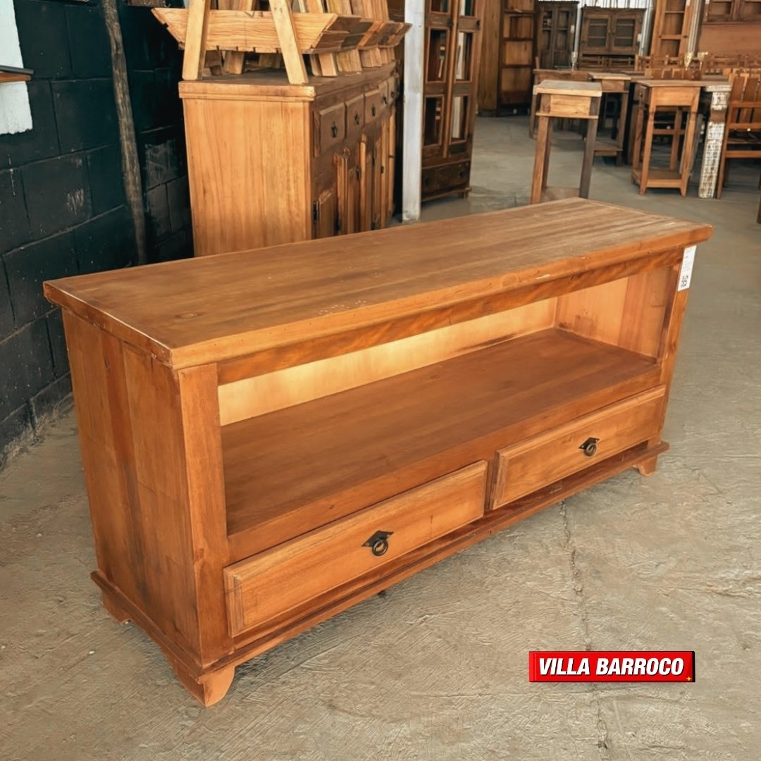 Rack de Madeira 2 gavetas Larg. 1.20m